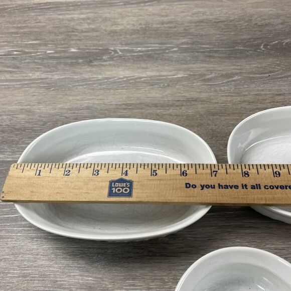 Corning Ware Oval Individual White Casserole Dish No Lids - Set of 3 - Picture 4 of 11
